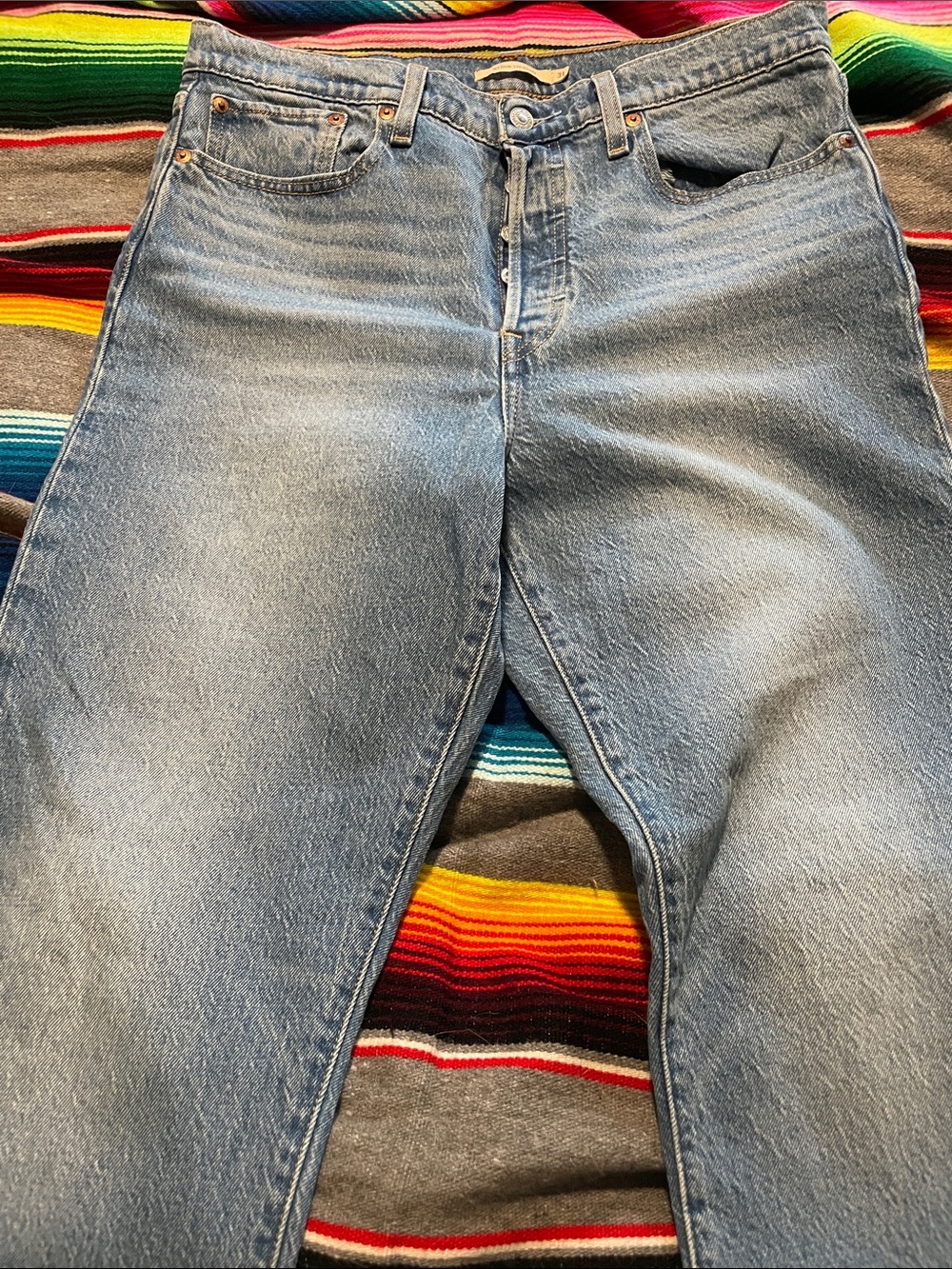 Levi's Wedgie Fit Light Blue Straight Leg Women's Jeans